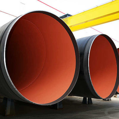 Pipe en acier soudé en spirale époxy à liaison de fusion 3 couches PE Din 30670 Polyéthylène standard