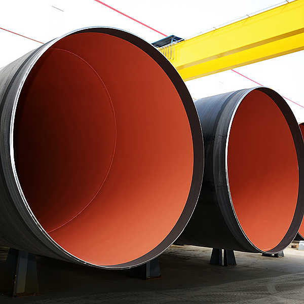 Pipe en acier soudé en spirale époxy à liaison de fusion 3 couches PE Din 30670 Polyéthylène standard